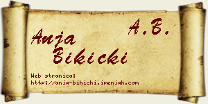 Anja Bikicki vizit kartica